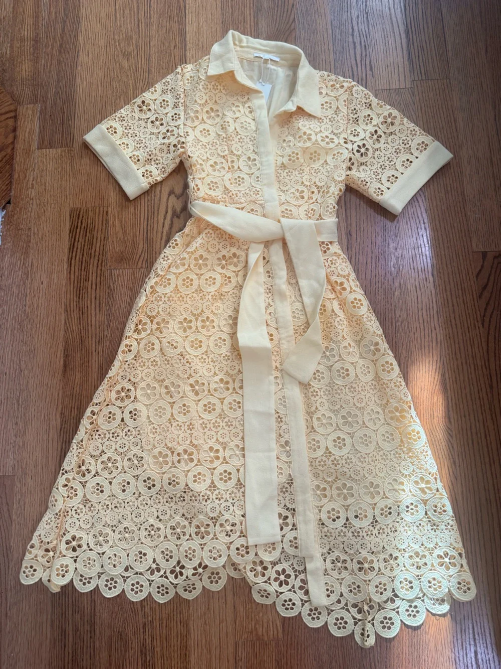 Make Yellow Crochet midi dress - Picture 2 of 6